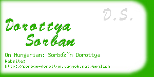 dorottya sorban business card